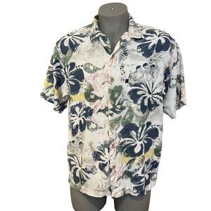 Duke Kakanamoku Shirt Mens XL Hawaiian Button Front Short Sleeve Tropical